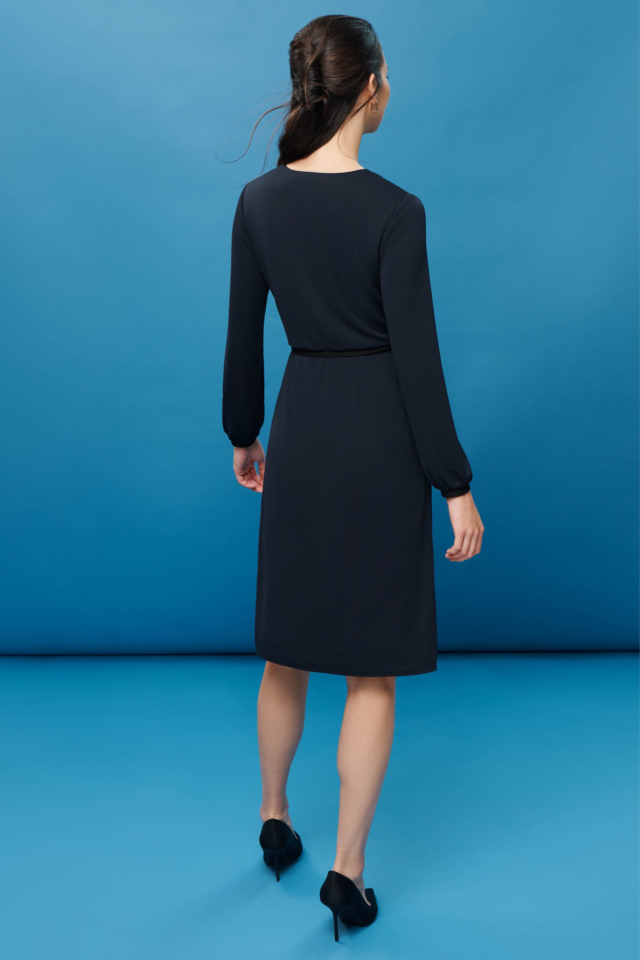 Berkeley Navy Jersey Wrap Dress | Libby ...